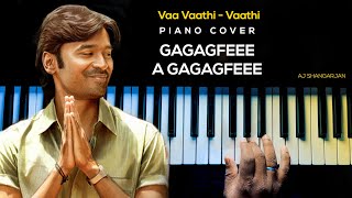 Vaa Vaathi  Vaathi Song Piano Cover with NOTES  AJ Shangarjan  AJS [upl. by Leah107]