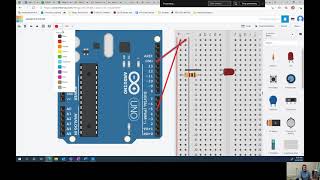 Lesson 93 Make Blinking Light in TinkerCad using Arduino [upl. by Hamnet397]