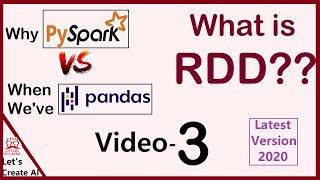 Pyspark Tutorials 3  pandas vs pyspark  what is rdd in spark  Features of RDD [upl. by Dora]