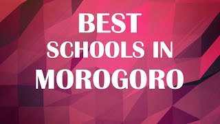 Best Schools around MorogoroTanzania [upl. by Airrotal101]