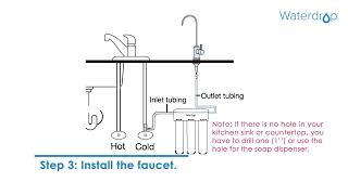 How to install Waterdrop Chloramine Under Sink Water Filter System [upl. by Aihsotan]