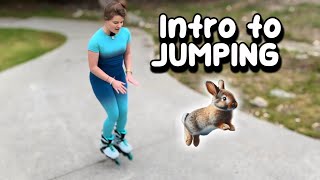 Learn How to JUMP on inline skates for beginners [upl. by Bashemath]