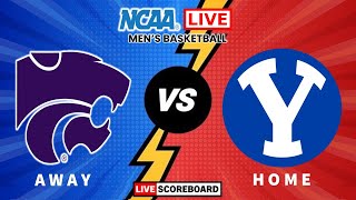 Kansas State vs BYU  NCAA Mens Basketball Live Scoreboard [upl. by Llenrep]