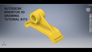 Autodesk Inventor 3d drawing tutorial 370  Inventor Tutorials  Inventor Drawing for beginners [upl. by Rosabella]