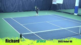 Tennis Express  Prince EXO3 Rebel 98 Racquet Review [upl. by Pentheas978]