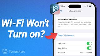 iOS18 WIFI Wont Turn on How To Fix No Internet Connection Problem After iOS 18 Update [upl. by Anivlem]