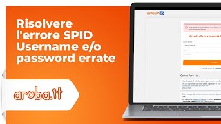 Risolvere lerrore SPID  Username eo password errate [upl. by Eckardt]