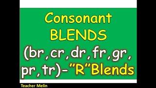 CONSONANT BLENDS  R blends [upl. by Atnwahs]