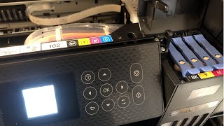 Epson Ecotank 2850 Printer Howto Reset Ink Levels After Refilling [upl. by Mychal]