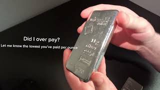 Valcambi Suisse Silver Kilo Cast Bar investment [upl. by Aalst]