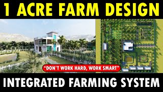 1 Acre Agriculture Farm Design  Integrated Farming System Model  How to use Agricultural Land [upl. by Nitz]