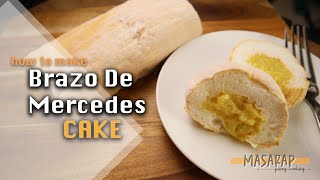 Brazo De Mercedes Cake  only 4 Ingridients Easy to make  MASARAP [upl. by Arraeit355]