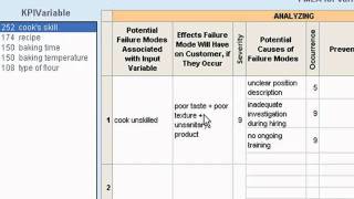 QuikSigma Failure Modes and Effects Analysis Part 2 [upl. by Netsuj]