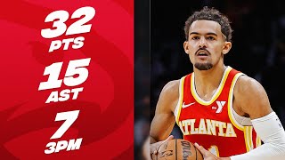 Trae Young Drops 32PT DoubleDouble In Hawks W 🔥 February 2 2024 [upl. by Enerod]