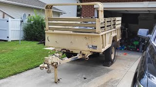 M101a2 Military HMMWV trailer gets upgraded with tie downs E track installation [upl. by Galen701]