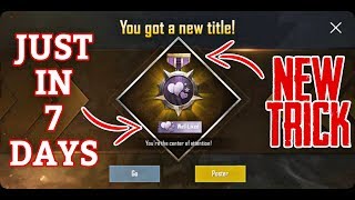 How To Get quotWellLikedquot Title in Just 7 Days  PUBG MOBILE [upl. by Nirehtac]