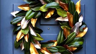 Easy Free amp Beautiful DIY magnolia Wreath [upl. by Wendye815]