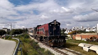 Train tracted by GT 551 Approaching Sousse Station 🇹🇳 [upl. by Vivyanne]