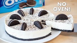 No Bake OREO Cheesecake Only 4 Ingredients 💙  Easy Oreo Recipes [upl. by Ekusuy]