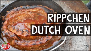 Zarte Rippchen aus dem Dutch Oven in 3 Stunden  F̶r̶e̶i̶z̶e̶i̶t̶ Grill Garten [upl. by Araiet]