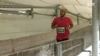 La Plagne  Départ de la 6D Bob sur la piste de bobsleigh de la Plagne [upl. by Moran]