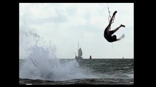 kitesurf big crash compilation [upl. by Gavin]