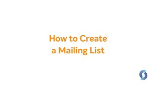 How to Create a Mailing List [upl. by Lawrenson745]