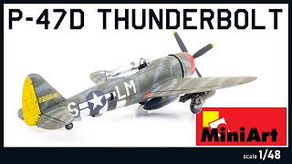 The All New MiniArt 148 P47D Thunderbolt Full Build Review [upl. by Melas]