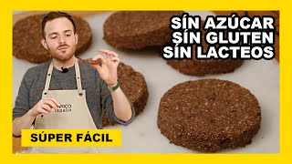 🔶 Como hacer GALLLETAS de AVENA y CHOCOLATE SIN AZÚCAR receta vegana [upl. by Valerie]