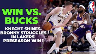 Dalton Knecht Shines in Lakers Win While Bronny Struggles – Surprising Preseason Highlights [upl. by Ailsa991]