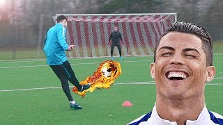 CRISTIANO RONALDO FREE KICK CHALLENGE vs UNISPORT [upl. by Nisay372]