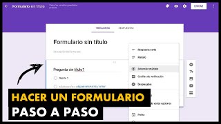 ✅ COMO HACER UN FORMULARIO EN GOOGLE FORMS 2024 🚀 Tutorial de GOOGLE FORMS [upl. by Elkcim]