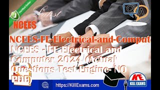 Latest Actual NCEES FE Electrical and Computer Exam Question Pool [upl. by Drusy]