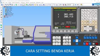 Cara Setting Benda Kerja SSCNC SWANSOFT FANUC OiT [upl. by Regnij]