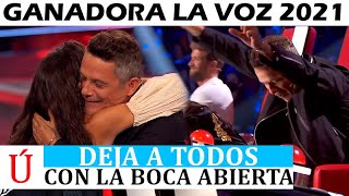 ¡Increíble La ganadora de La Voz 2021 deja a los coaches impactados con su ‘Me quedo contigo’ [upl. by Atinas]