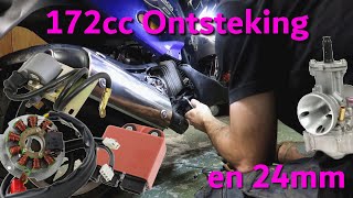 172cc Ontsteking vervangen en 24mm afstellen [upl. by Neveda]