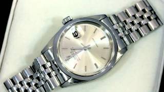 Rolex Oyster Perpetual AirKing Date Stainless Steel Gents Watch  Vintage 1967  AC Silver W6674 [upl. by Elamrej263]