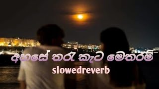 අහසේ තරැ කැට මෙතරම්  Ahase tharu kata metharam  slowedreverb song [upl. by Sonnnie252]