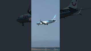 TUIfly Belgium Landing Lanzarote ACE from Brussels BRU [upl. by Skutchan]