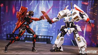 Transformers stop motion：Drift VS Windblade [upl. by Junie935]