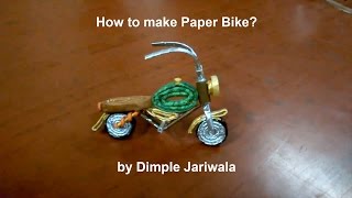 How to make Paper Bike Paper Stick Art  Paper Craft  viral art [upl. by Kurzawa]