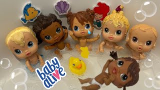 NEW Baby alive crib life dolls swimming in the bath 🛁 Layla has a BIG accident 😱 [upl. by Doria]