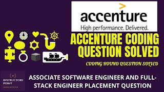 Accenture Coding Question  Associate Software Engineer  Cocubes  Programming Question Solved [upl. by Anirual]