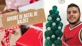 Como fazer ÁRVORE DE NATAL de BALÕES  Linda e Fácil [upl. by Rita]