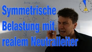 Symmetrische Belastung mit realem Neutralleiter  Mehrphasensystem [upl. by Nabois1]