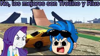 Las Mane 7 Reaccionan a Trollino ¡GTA 5 CARRO NOOB vs ARMA PRO [upl. by Aldwin]