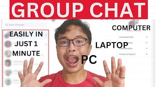 How to CREATE Facebook messenger group chat in laptop  computer and pc [upl. by Stephan]