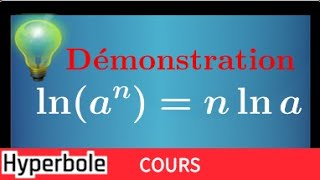 Fonction logarithme népérien  Comment démontrer lnannlna pour n entier positif et négatif [upl. by Snah686]