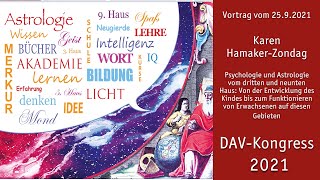 HamakerZondag Psychologie und Astrologie vom dritten und neunten Haus  DAVKongress 2021 [upl. by Azar813]