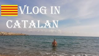 CATALAN VLOG  Swimming in the sea at the end of October  Subtitles Eng Esp Cat [upl. by Llednew]